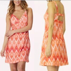 Balance Outdoor Collection Active Casual Dress Size M Orange White Stretchy EUC